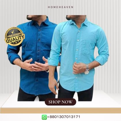 Single Pocket Casual Cotton Shirt 2Pics